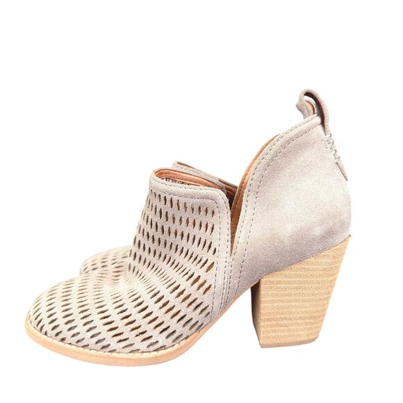 Jeffrey Campbell Vanhook Taupe Ankle Booties Perf Cutout Leather Suede Women's 6 - Picture 2 of 8